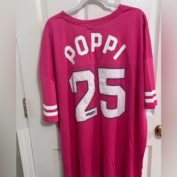 Adult Poppi Football Pink Graphic Jersey NWT women’s size - Picture 10 of 11